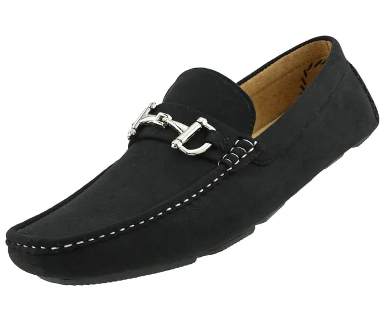 Amali Luxe Walken 2 Men’s Black Suede Driving Loafers