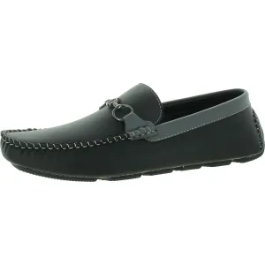 Aston Marc Mens Faux Leather Slip-On Driving Moccasins