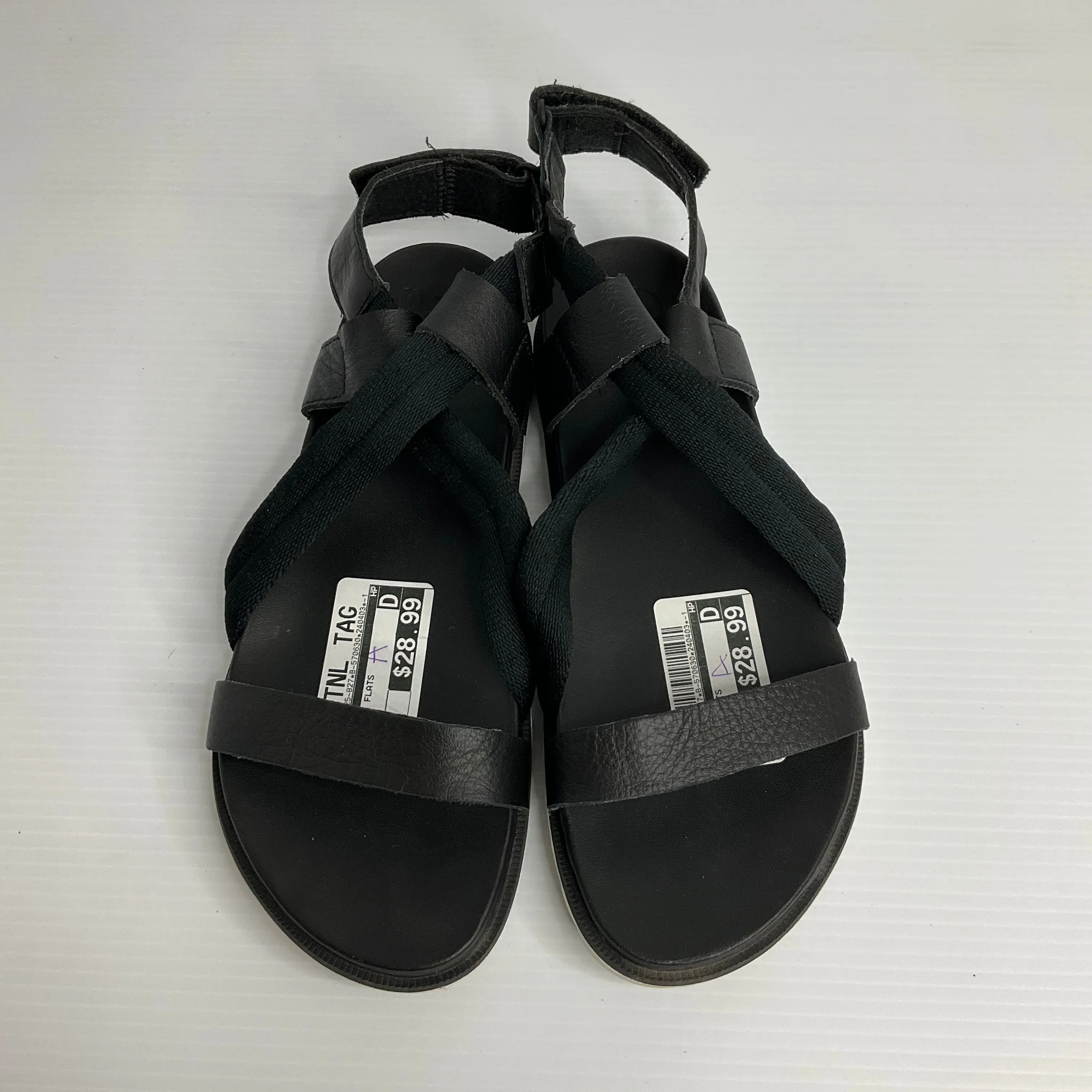 Black Sandals Flats Sorel, Size 7