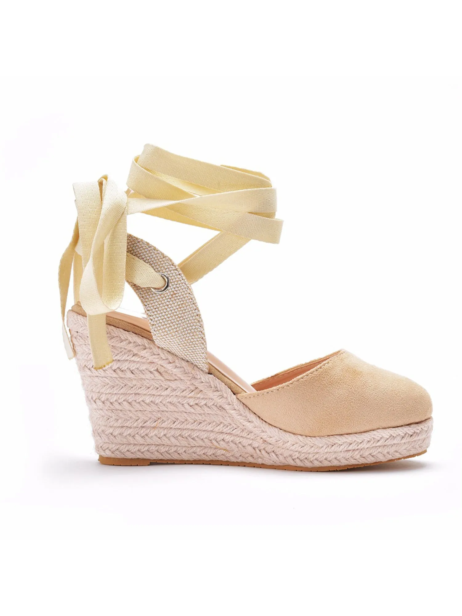 Bohemian Round Toe Platform Espadrille Wedge Heels