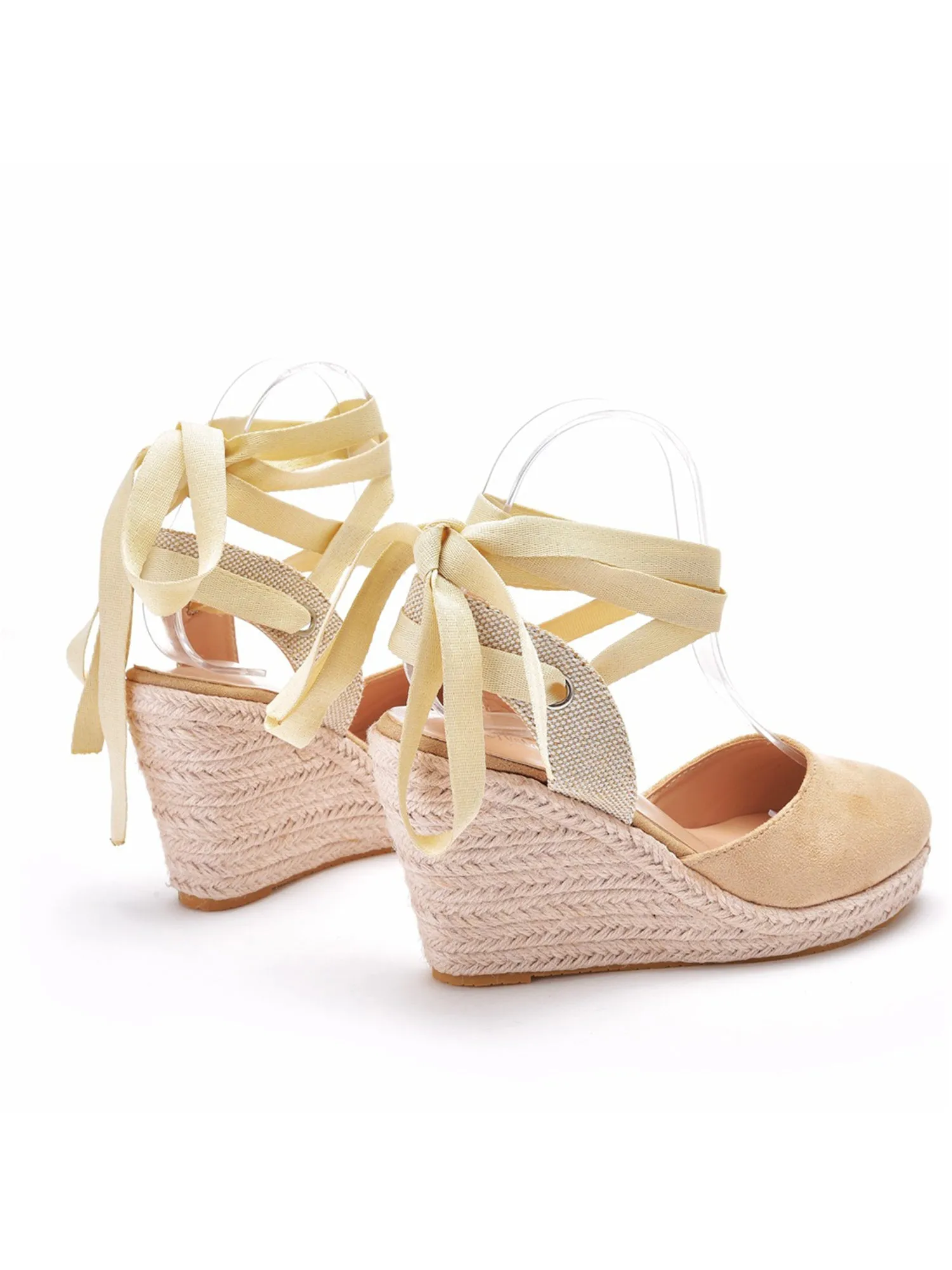 Bohemian Round Toe Platform Espadrille Wedge Heels