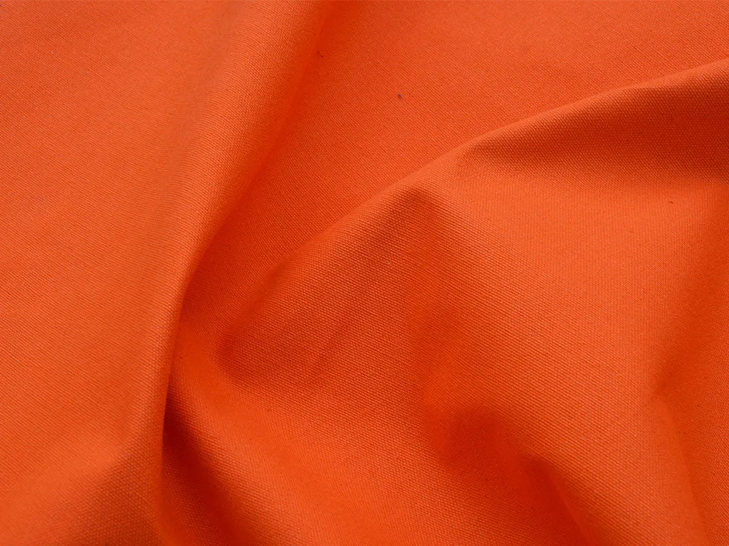 Bright Orange Plain Heavy Cotton Canvas Fabric