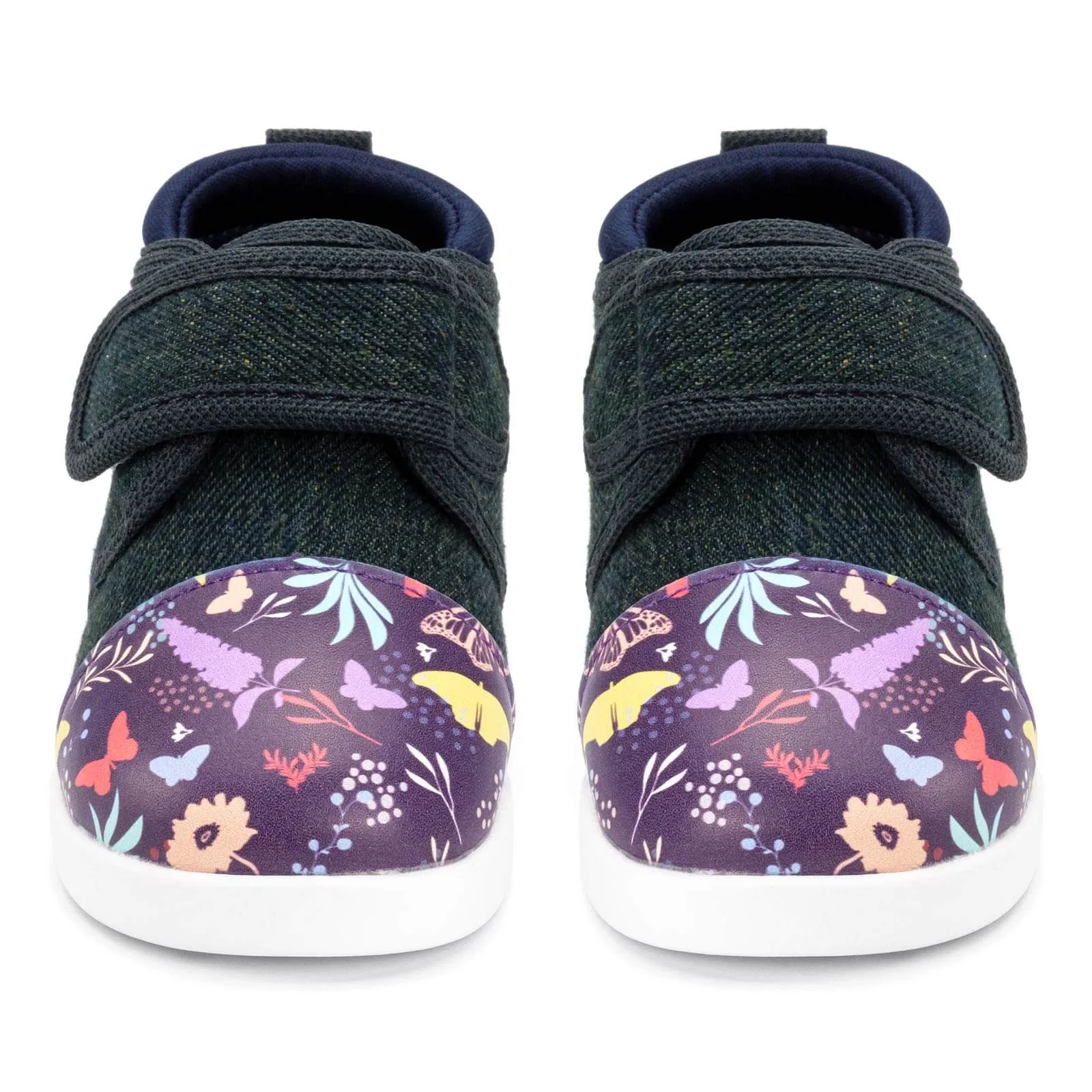 Butterfly Daydream Squeakerless Toddler Shoes | Purple/Denim