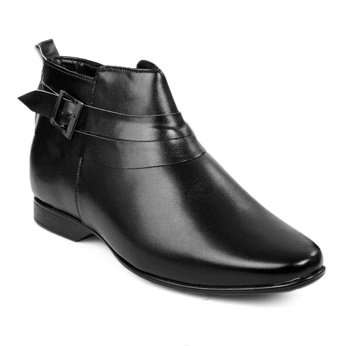 BXXY Men's 3.5 Inch Elevator Office Wear Derby Lace-up Boots