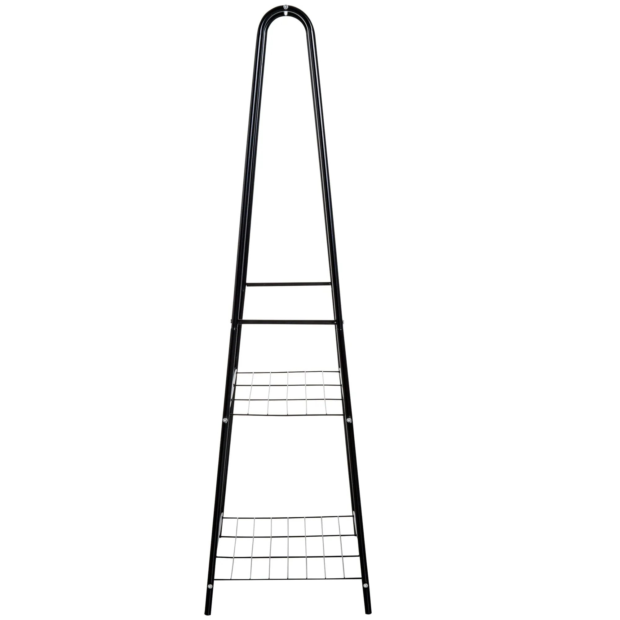 Clothes Rack, 2-Tier, A Shaped, Steel-Black