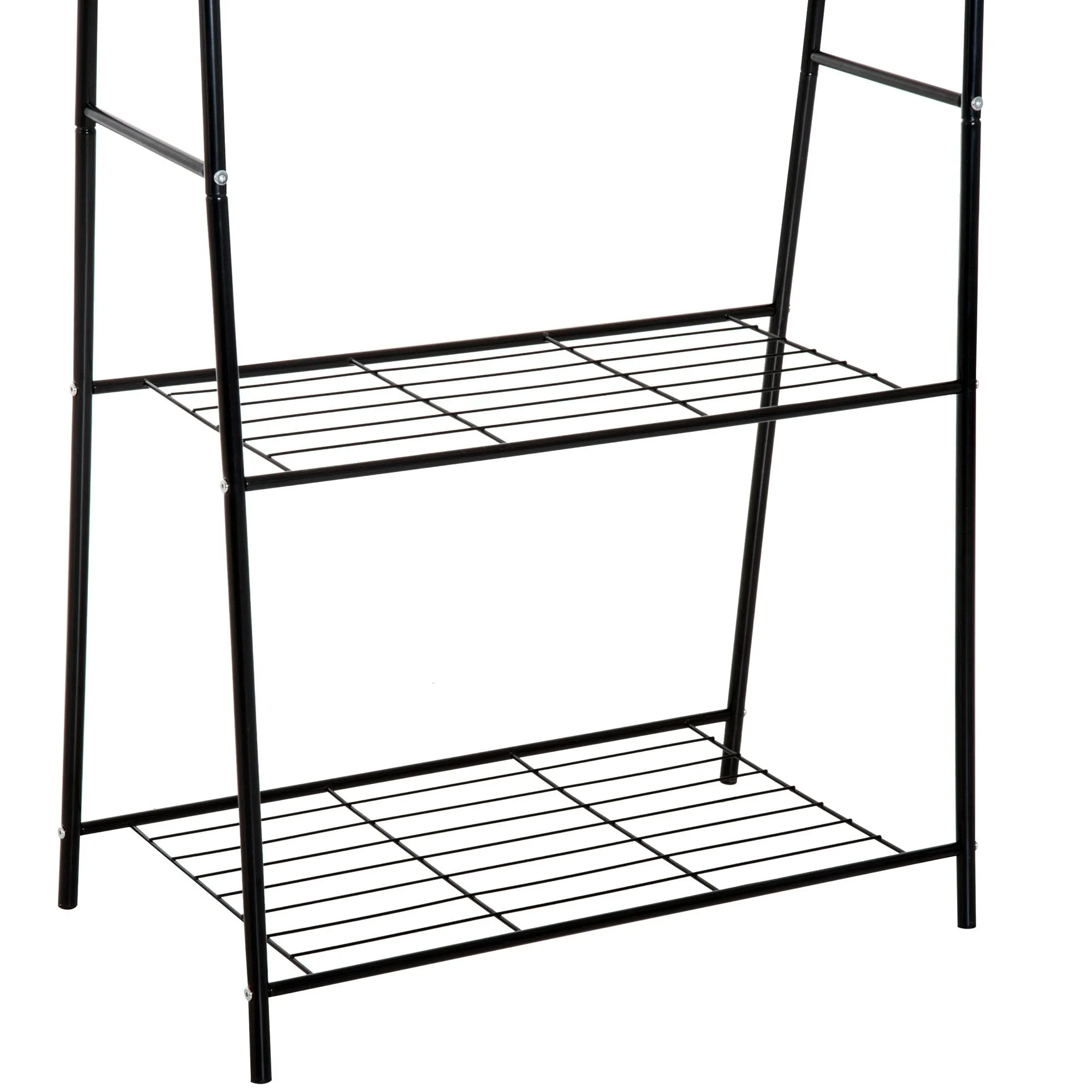 Clothes Rack, 2-Tier, A Shaped, Steel-Black