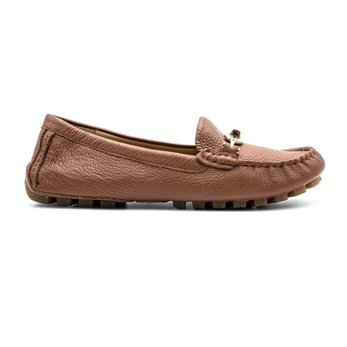 Coach Slipon Loafers Leather Brown Colour For Women