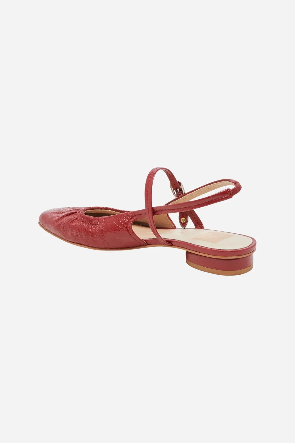 Dolce Vita Rianne Flats in Red Crinkle Patent