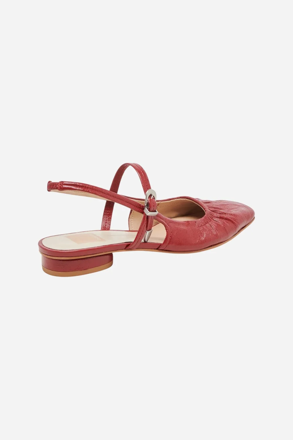 Dolce Vita Rianne Flats in Red Crinkle Patent