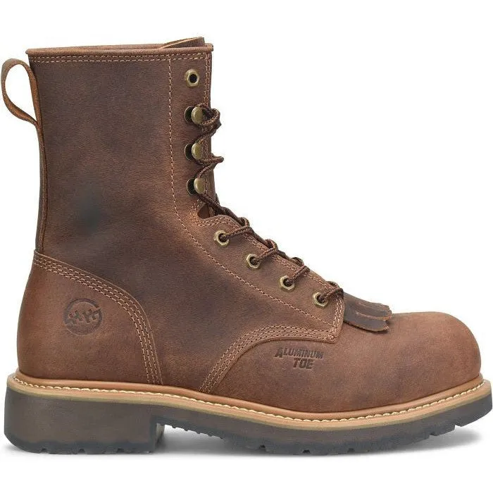 Double H Men's Judge Dice 8" Alloy Toe Lacer Work Boot -Brown- DH4155