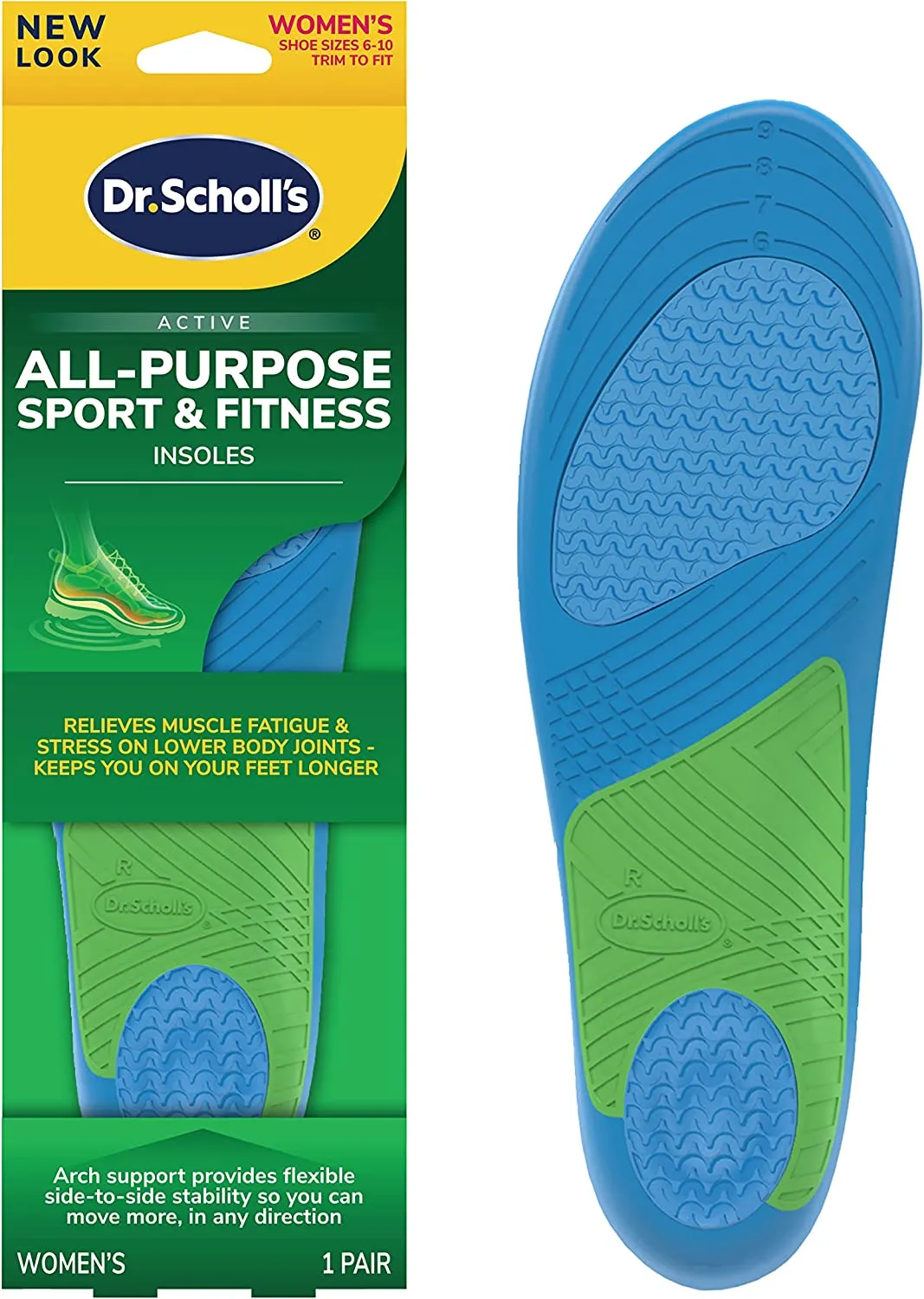 Dr. Scholl's All-Purpose Sport & Fitness Comfort Insoles 1 Pair, Trim to Fit