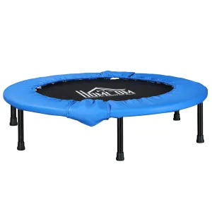 EASYCOMFORT Trampolino Elastico Fitness Pieghevole da Giardino, Φ96.5 x 23 cm, Blu e Nero