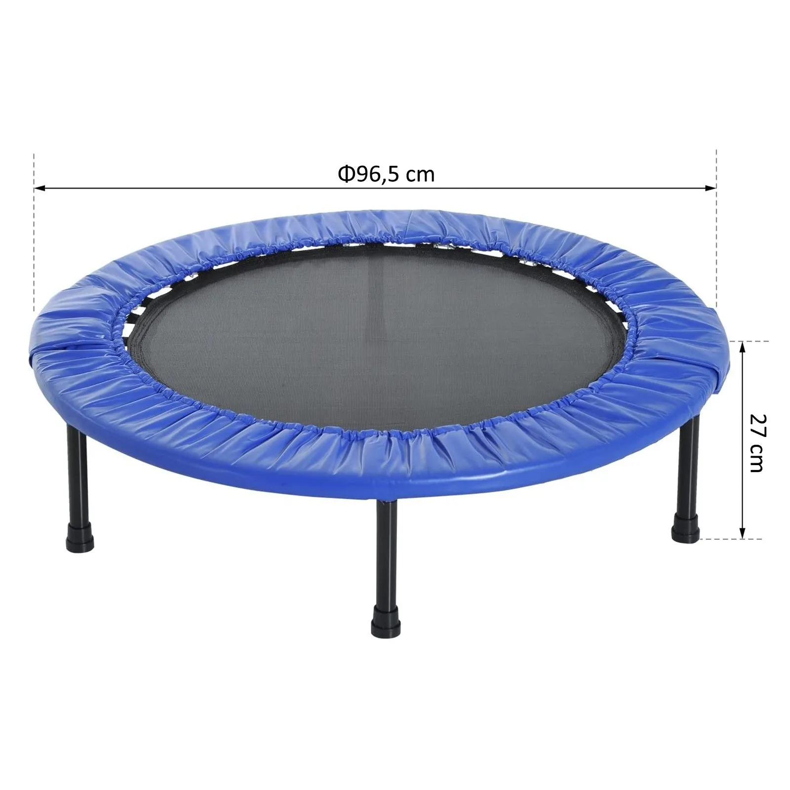 EASYCOMFORT Trampolino Tappetino Elastico Fitness Pieghevole ?96.5x22.5cm