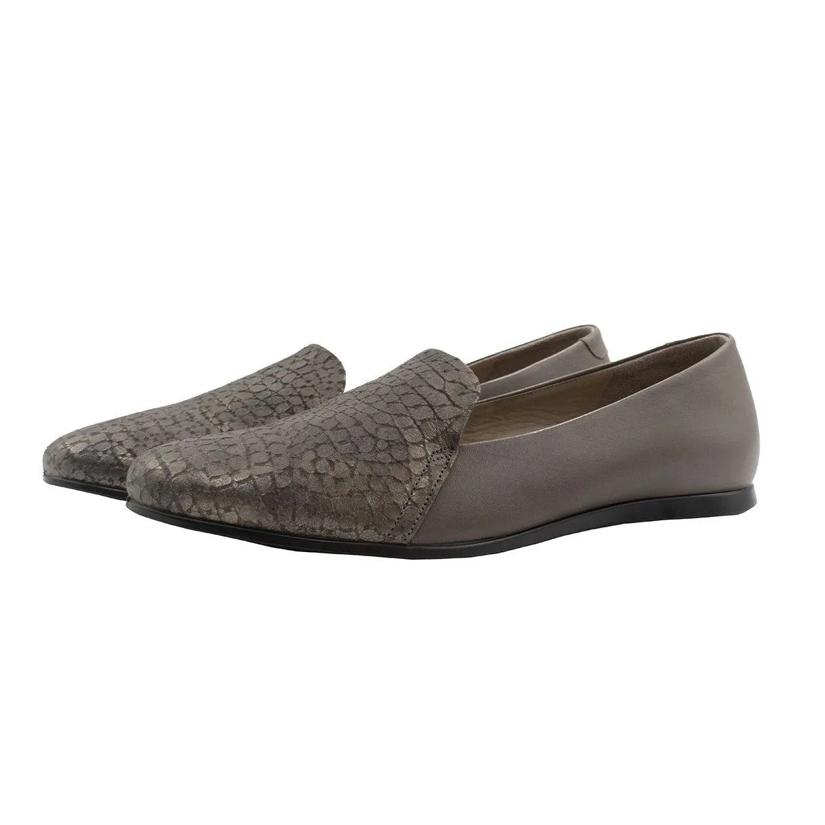 Ecco Touch 2.0 Scale Ballerinas Leather Grey Colour For Women