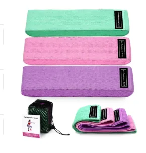 Elastic Resistance Bands for Women and Men Fitness, Workout Outdoor Exercise, Gift, 3-Level Set, Non-Slip Legs and Buttock Sports Bands, Non-Slip.