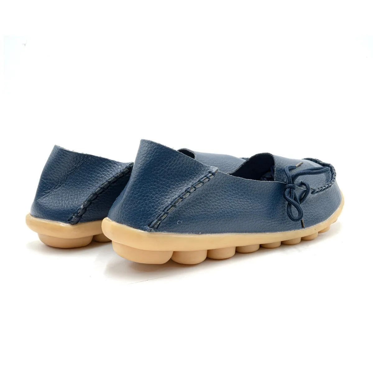 Empress Classics Slipon Moccasins Leather Blue Colour For Women