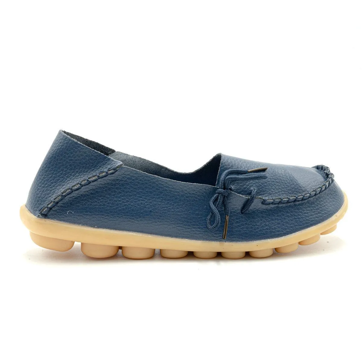 Empress Classics Slipon Moccasins Leather Blue Colour For Women