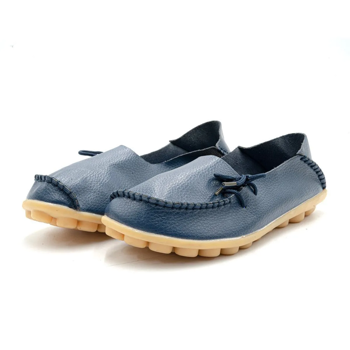 Empress Classics Slipon Moccasins Leather Blue Colour For Women