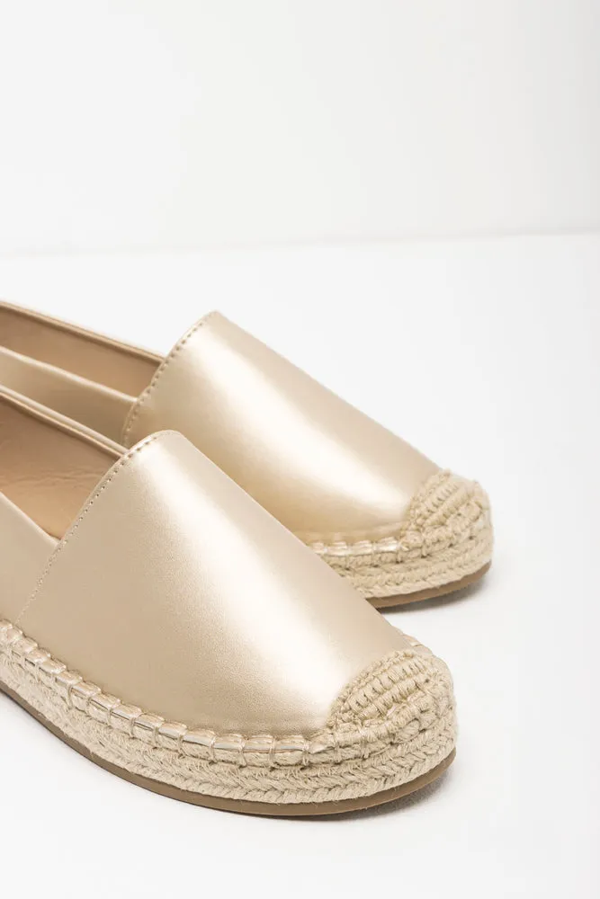 Espadrille Shoe Gold