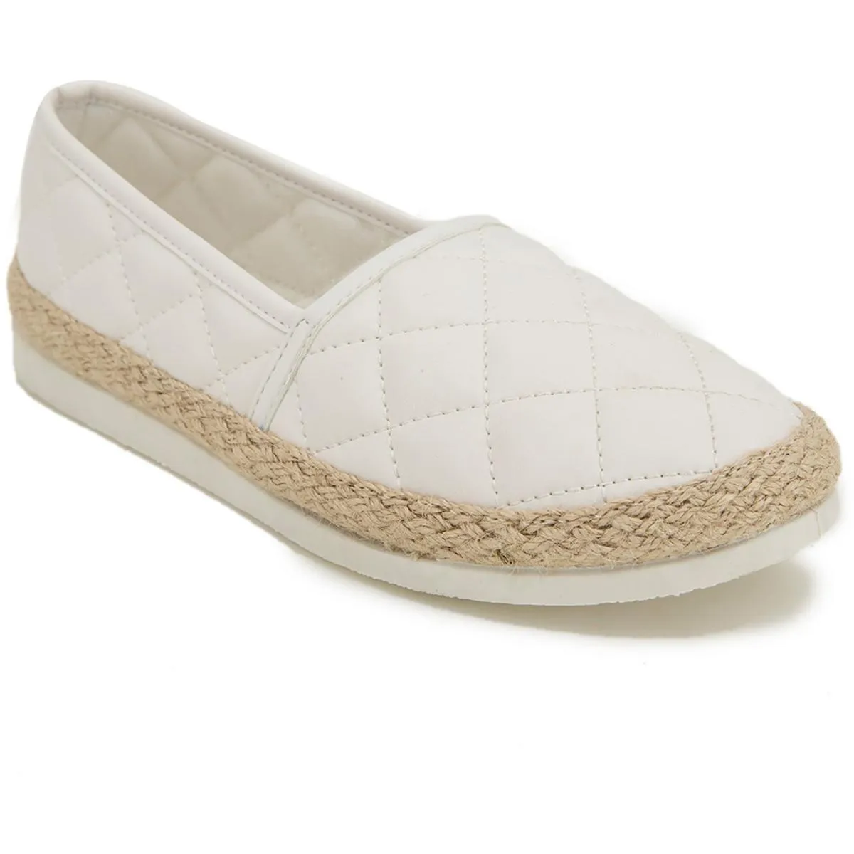 Esprit Womens Emery Quilt Faux Leather Lifestyle Loafers