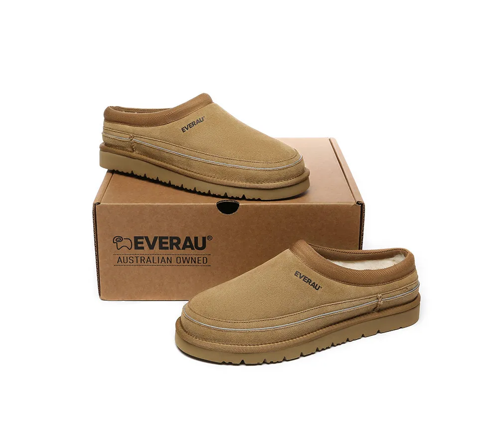 EVERAU® UGG Slippers Men Sheepskin Wool Casual Skaftafell