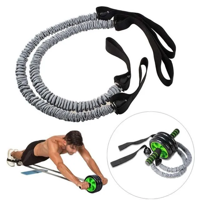 Exercise Trainer Belly Wheel Roller Elastic Resistance