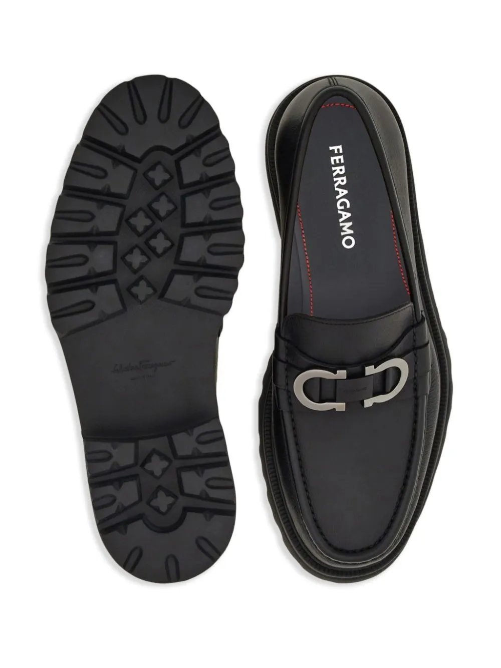 Ferragamo Luxury Leather Gancini Moccasins