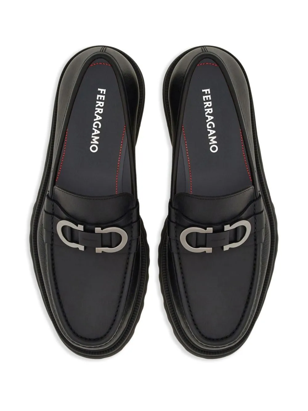 Ferragamo Luxury Leather Gancini Moccasins