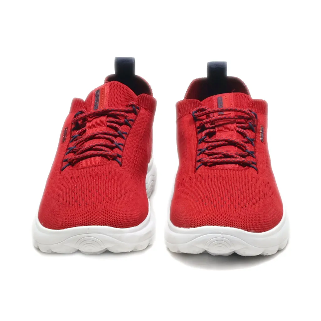 Geox Respira Sport Shoes Fabric Red Colour For Men