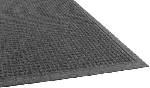 Guardian EcoGuard Indoor Wiper Floor Mat, Recycled Plastic and Rubber, 2'x3', Charcoal