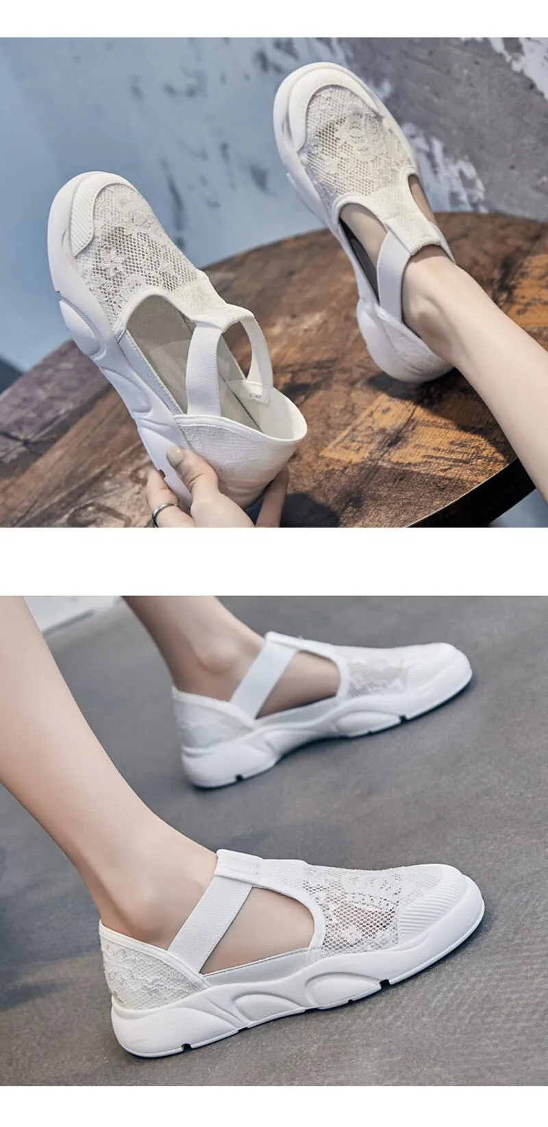 Hnzxzm Summer Shoes Women Flats Thick Sole Women Casual Shoes Breathable Cloth Brand Ladies Footwear White Green A4524