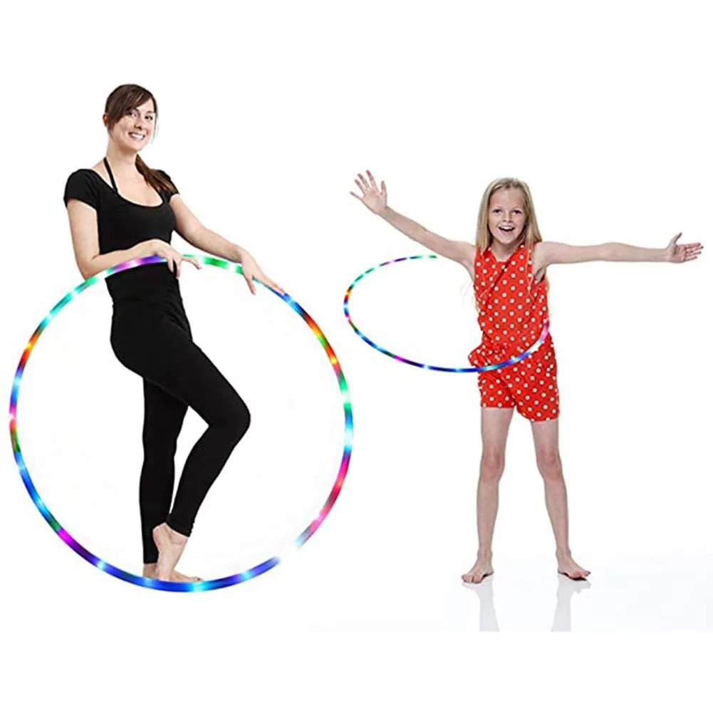 Hot 24LEDs Lights Fitness Circle Colorful LED Fitness Weight Loss Circle for Dancing Show Performance DO2