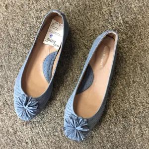 Hush Puppies Blue Flats, Size 8