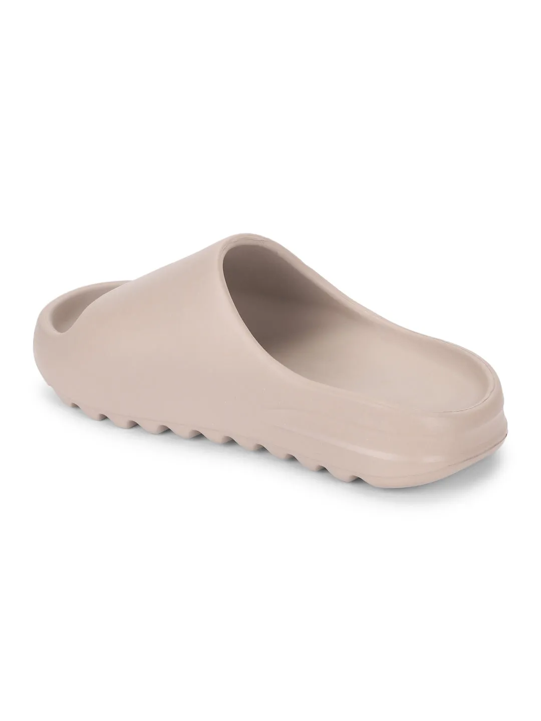 Khaki PU Open Toe Slip Ons (TC-RS3091-KHA)