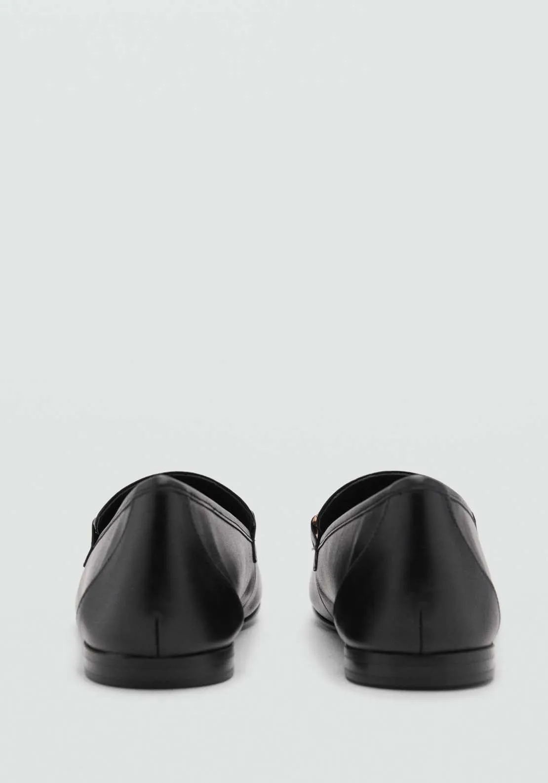 Leather moccasins with metallic detail - Black