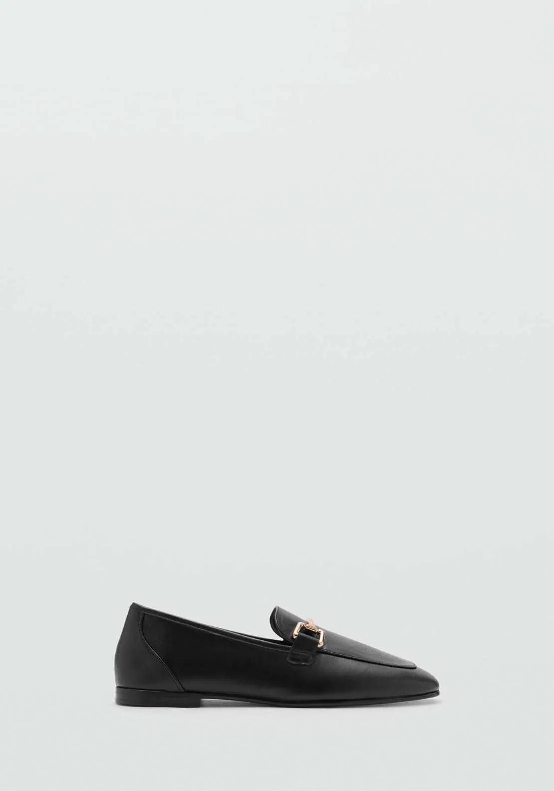 Leather moccasins with metallic detail - Black