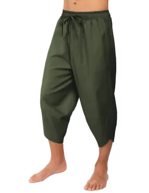 Linen Style 3/4 Shorts Yoga Trousers (US Only)