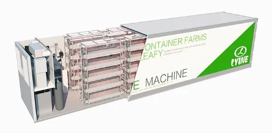 Lyine Hydroponic EBB And Flow Table Container Farming | 220V/380V | Plant Quantity 2880-3780