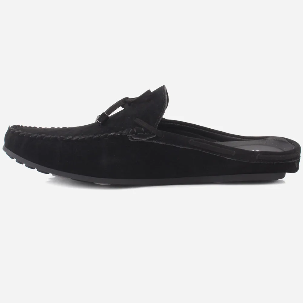 Mens "FISTMAR" Backless Slip-ons Suede Moccasins