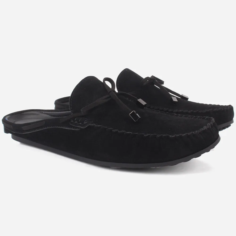 Mens "FISTMAR" Backless Slip-ons Suede Moccasins