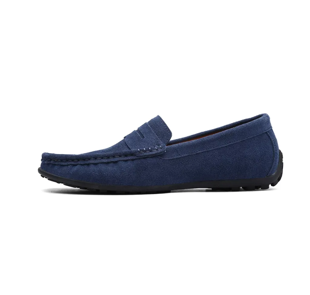 Men's Spring/Autumn Suede Genuine Leather Casual Driving Loafers/Moccasins | Plus Size