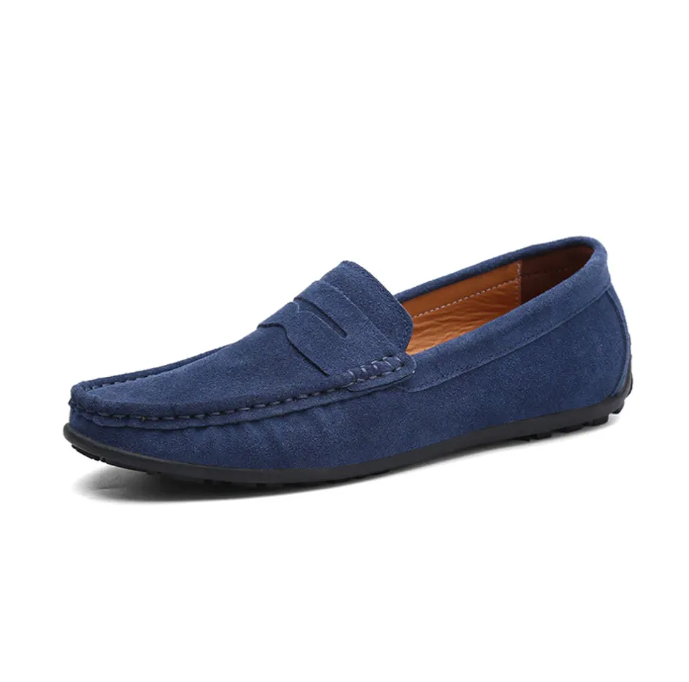 Men's Spring/Autumn Suede Genuine Leather Casual Driving Loafers/Moccasins | Plus Size