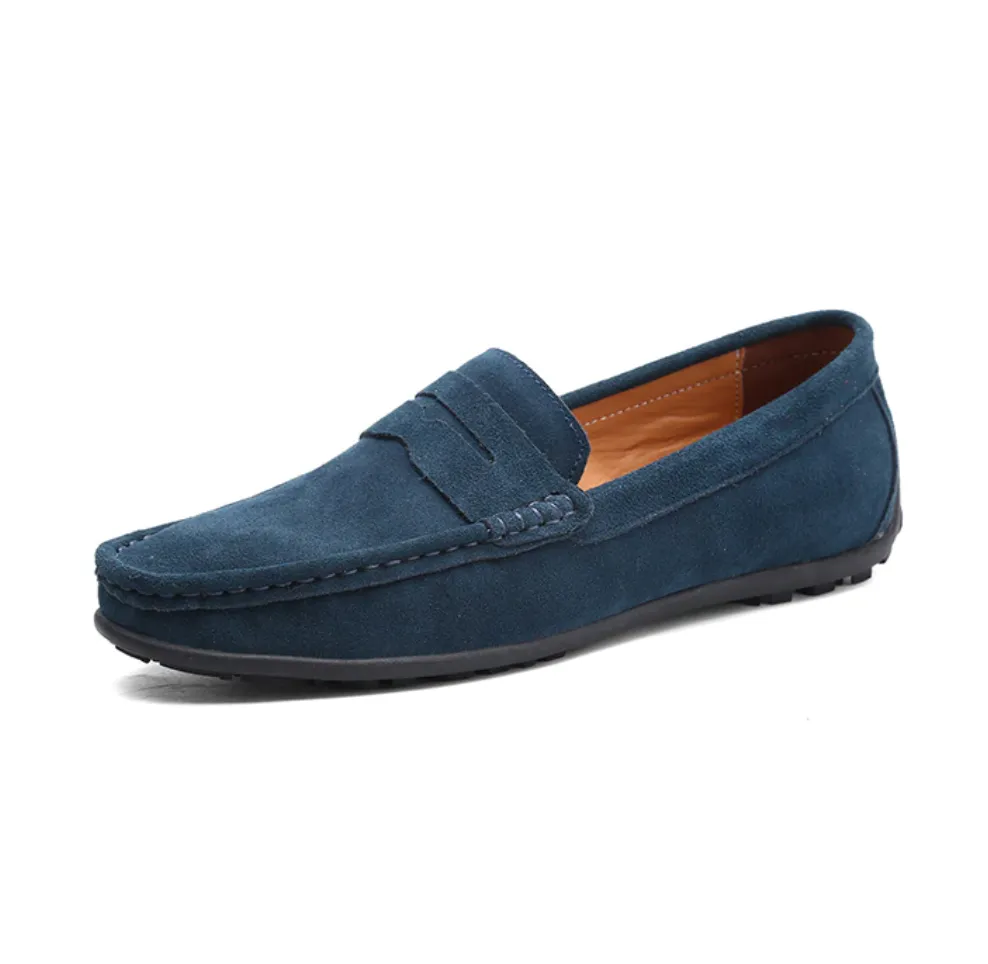 Men's Spring/Autumn Suede Genuine Leather Casual Driving Loafers/Moccasins | Plus Size