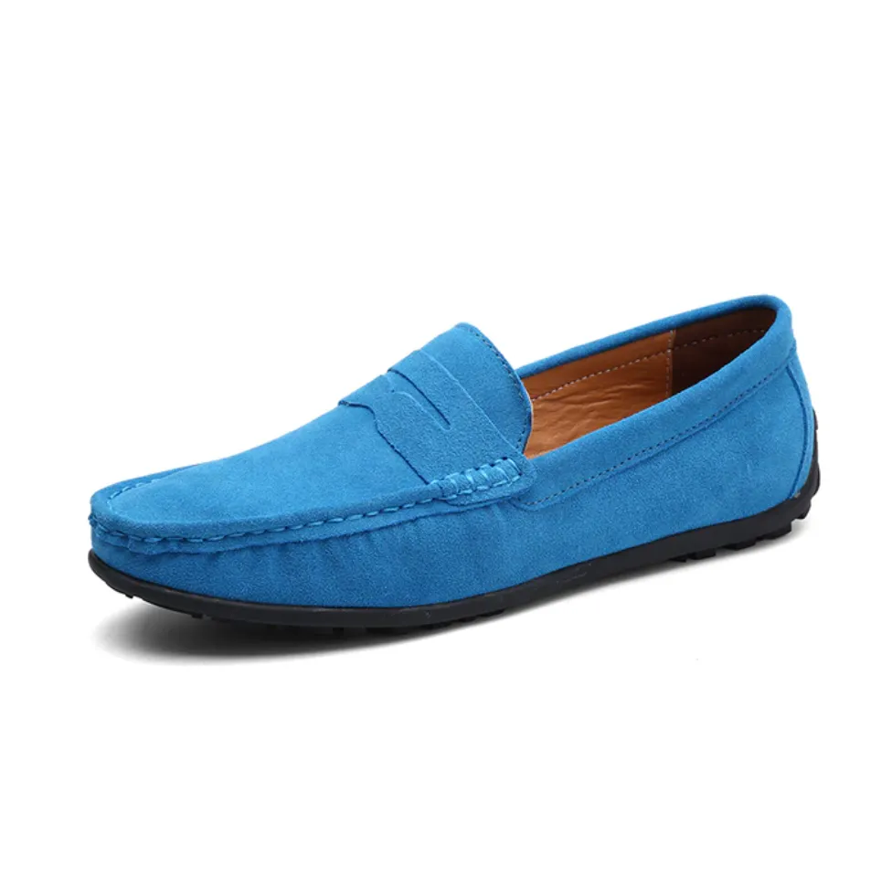 Men's Spring/Autumn Suede Genuine Leather Casual Driving Loafers/Moccasins | Plus Size