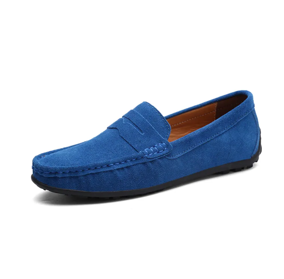 Men's Spring/Autumn Suede Genuine Leather Casual Driving Loafers/Moccasins | Plus Size