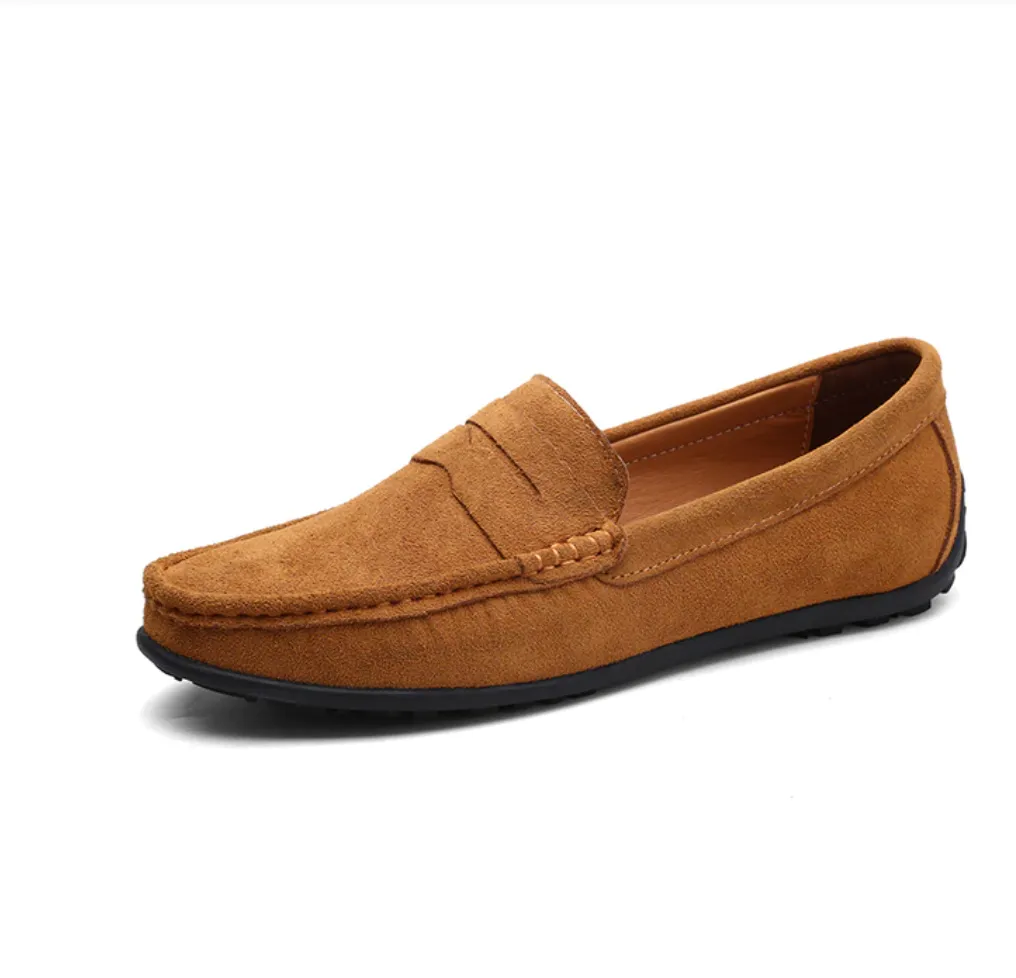 Men's Spring/Autumn Suede Genuine Leather Casual Driving Loafers/Moccasins | Plus Size