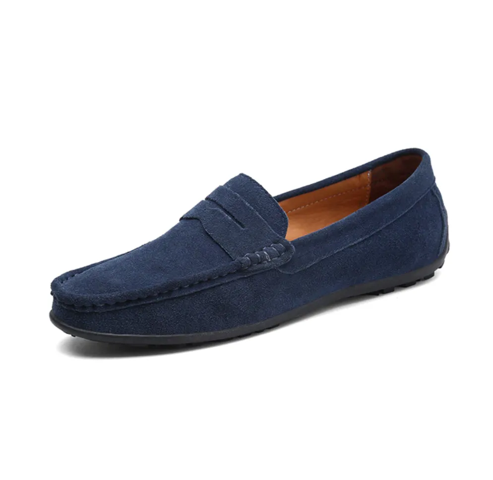 Men's Spring/Autumn Suede Genuine Leather Casual Driving Loafers/Moccasins | Plus Size