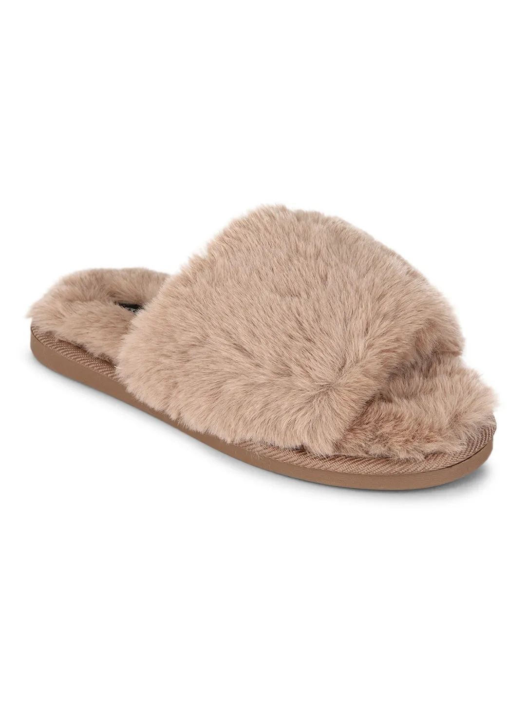 Mocha Fur Winter Warm Comfy Slipper (TC-INDSLIP3-MOC)