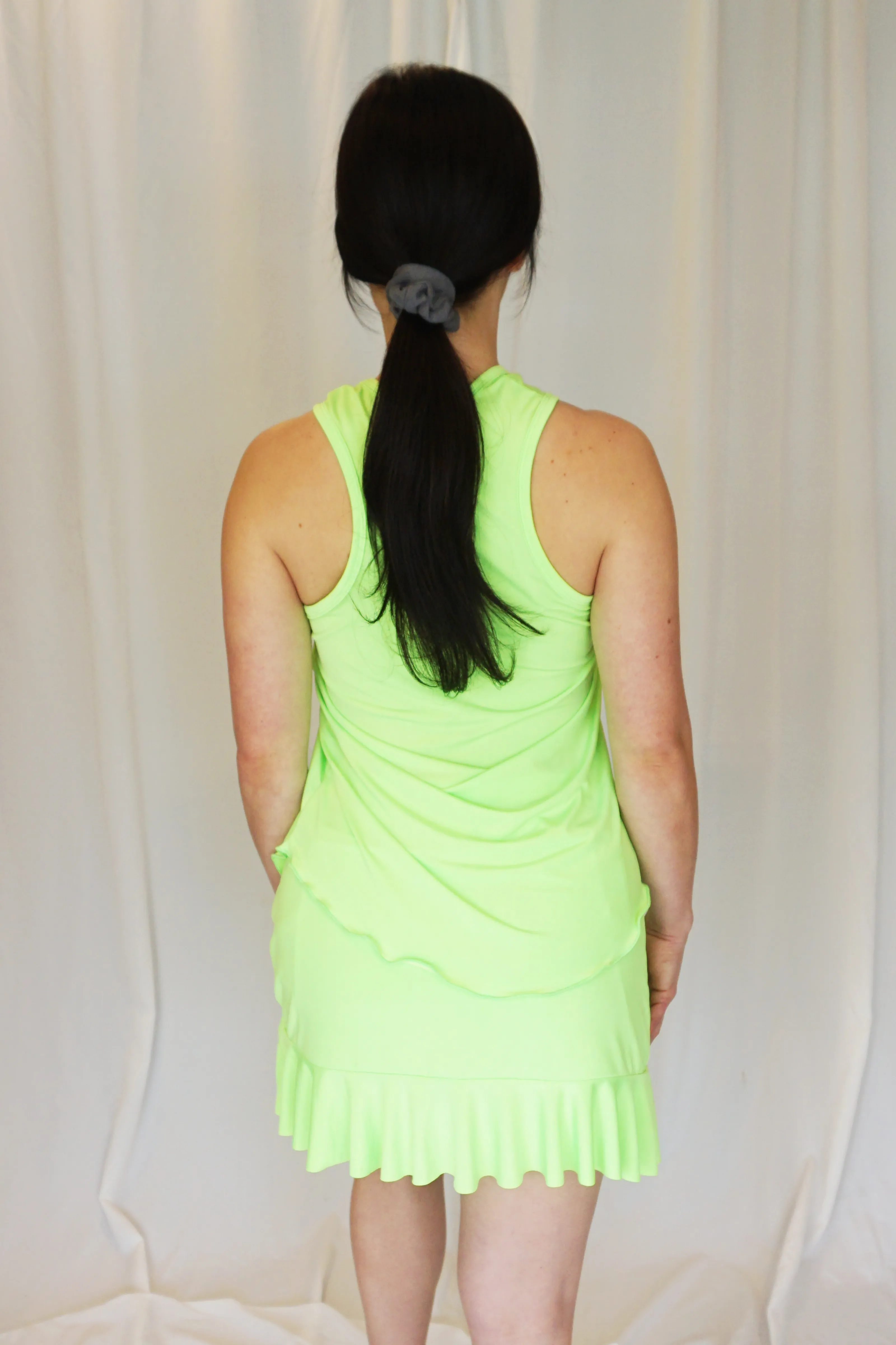 Neon Green Ruffle Skort