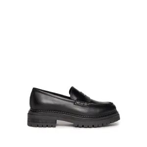 NEROGIARDINI WOMEN LEATHER MOCCASINS IN BLACK